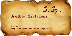 Sreiber Szalviusz névjegykártya